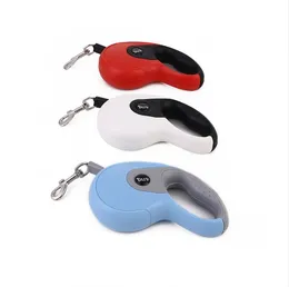 Infällbar hund kopplar husdjur som går koppel med antisliphandtag Stark nylonband Tangle-Free One-Hand One Button Lock Release för Small Medium Large Dog Cat 16 ft