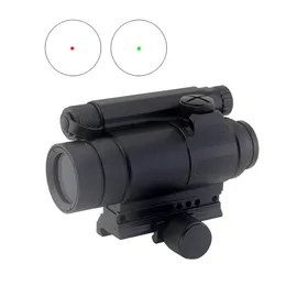 Röd M4 Tactical and Green Dot Reflex Sight Hunting Rifle Scope Collimator 2 MOA Optics With Spacer och QRP2