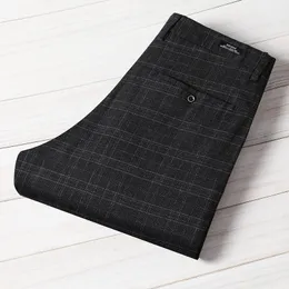 Slim Fit Long Dress Spodnie męskie rozciąganie Wysokiej jakości klasyczne swobodne garnitury joggers biuro biurowe spodnie męskie męskie męskie męskie