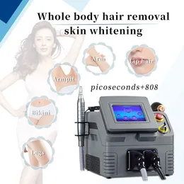 2022 portátil 755 808 1064 808nm Diodo Remoção de cabelo a laser Remoção a laser Remoção de tatuagem picossegundo