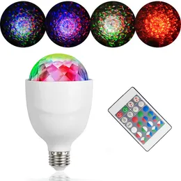 E27 Multifuncional Magic Light RGBW DJ Disco Stage Party Lights Controle remoto e som ativado Led Clouds Light Disco Ball Lamp