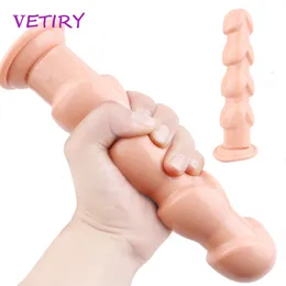 Enorme Grande Dildo Super Grande Perle Anali Forte Ventosa Morbido Silicone Giocattoli sexy per Le Donne Masturbazione Femminile Espansione Dell'ano