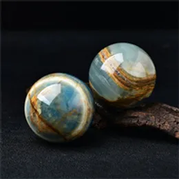 Blue Onyx Sphere Crytsal Sphere Reiki Healing Meditation Chakra Room Decor Massaggio fatto a mano Collezione di decorazioni per la casa Regalo Sfera di cristallo