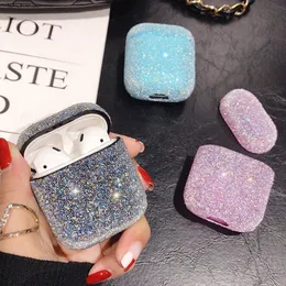 Для Airpods Pro Case Case Cover Cover Flash Diamond Женщина Girl Bluetooth Luxury Crystal Bling Candy Corle Corefone для AirPod 1 2 Charing Box