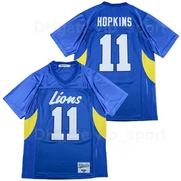 Chen37 Men Football High School 11 DeAndre Hopkins Daniel Lions Jersey Sport Pure Cotton Stitched And Embroidery Breathable Team Color Purple