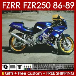 야마하 FZR250 FZR 250 R RR FZR250R 1986 1987 1988 1989 차체 FZR-250 86-89 142NO.33 FZRR FZR 250R 250RR FZR-250R FZR250RR 86 87 88 89 페어링 블루 글로시