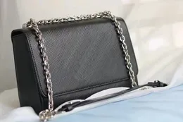 Kaliteli Tasarımcı Twist Bags Epi Deri ve Bükülür Omuz çantası İkizler Siyah Pembe Çapraz Vücut Bahar Şehirde Çıkarılabilir Bükülebilir Debriyaj Moda Çantası