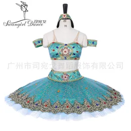 Green Gold Women Clssical Ballet Tutu Kostium Dorosły La Corsaire Półmisek Tutu Pancakebt8982a