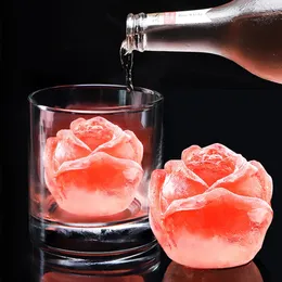 Tools Silicone Ice-Mold ICeCube Maker Chocolate Mousse Mold Diy Soap Mold Whisky Ice Hockey Coffee Juice Cake Decor 3D RoseBear