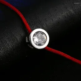 Urok Bracelets Lucky Red Rop Gwint String łańcuch linowy z CZ Zirkonia dla womencharm Charmcharm Kent22