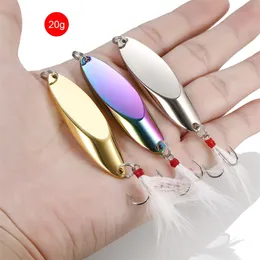 1pcs metal spinner kaşık lures alabalık balıkçılık cazibesi sert yem payetleri paillette yapay yemler spinnerbait balık aletleri 25G42G 220726