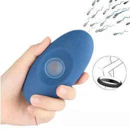 Male Vibrator Scrotum testis Massage atraso ejaculação pênis ereção anel de vibração Produto adulto brinquedos sexy para homens masturbat l1