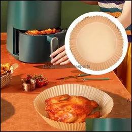 Altro Bakeware Cucina Sala da pranzo Bar Giardino domestico Friggitrice ad aria Fodera di carta usa e getta Tappetino antiaderente resistente all'olio Piastra per barbecue per cuocere arrostire