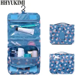 Hhyukimi nieuwe Waterdichte Nylon Vrouwen Opknoping Up Tas Reizen Draagbare Schoonheids Specialiste Cosmetische Bag Organizer Badkamer 220611