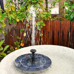 Trädgårdsdekorationer Solenergi Birdbath Pump Fountain Floating Fountain med 7 munstycke för Pond Pool Birdwater Monitor2.5wgarden Deco