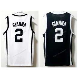 Nikivip Custom Gianna #2 كرة السلة Jersey Huskies خياطة أبيض الأسود الحجم S-4XL أي اسم ورقم أعلى جودة قمصان الجودة