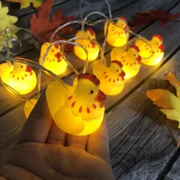 Strings Chicken LED String Lights Thanksgiving Light Indoor Garland Curtain Holiday Window Decoration Party Trendy Guirnalda LucesLED