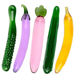 Konstgjord penis realistiska dildos frukt grönsaksform anal plug klitoris stimulator ingen vibrator sexiga leksaker för kvinnlig butik