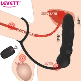 Male Prostate Massager Vibrator Wireless Butt Anal Plug Penis Cock Ring Scrotum Ballstrecher For Men Buttplug Adult Sex Toys 220412