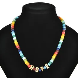 펜던트 목걸이 큰 패션 Boho Choker Natural Stone Beads Bohemian Neck Chain Necklace Jewelry Girls Womens Femme Party Giftpendant