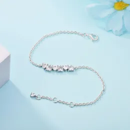 2022 Festa della mamma Bracciale a catena con cuori senza fine scintillanti Braccialetti con ciondoli in argento sterling 925 genuini per donne Fit Pandora Charms Perline Gioielli fai da te 591162C01