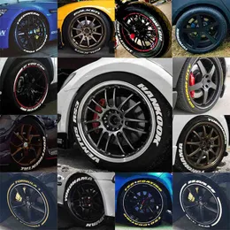 2 7cm Height Wheel Stickers Car Tuning Universal 3D Permanent PVC Lettering Sticker Personalized Automotive Tire Decor Stickers Y22488