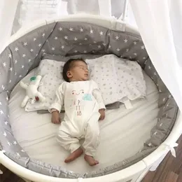 INS Baby Nursery Bed Thicken Bumper Nordic Stars Design Crib Around Cushion Cot Protector born Bedding Room Decor 220517