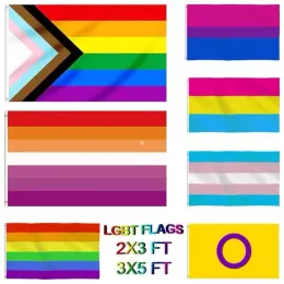 DHL Gay Flag 90x150cm Rainbow Things Pride Bisexuell Lesbisk Pansexuell HBT Accessoarer Flaggor