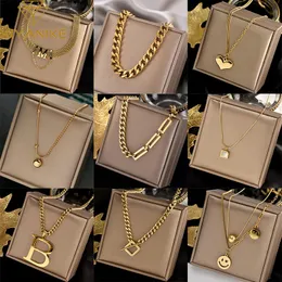 Pendant Necklaces 316L Stainless Steel Punk Hip Hop Geometric Sell Well Necklace Choker For Women Gift Fashion Jewelry WholesalePendant