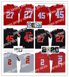 James 2020 Patch Ohio State 27 Eddie George 45 Archie Griffin 1 Justin Fields 2 Chase Young 7 Dwayne Haskins Jr.97 Nick Bosa Jersey 150° patch