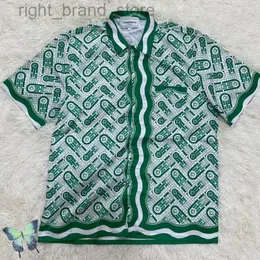 Casablanca Casual Hawaiian Full Print Green Short Sleeve Shirt W220813