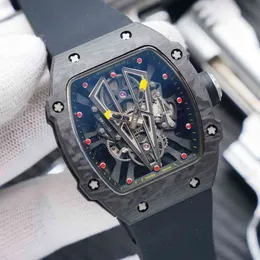 Richard's Millie Date Luxury Mens Mechanics Watch zegarek zegarek na rękę Wristwatch Fibre FILL Bull Automatic Atmosphere Business Watch
