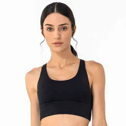 Lu Bras Brand Sports Roupa Resiga Mulheres Cross Back Elastic Bra Shocks  Sweet Scheded Yoga Vest Lu-DS131 KTWH