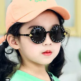 Barn S Bee Solglasögon Girl Baby Boy Cute Round Frame Small Summer Children Glass Corean Version Fashion Kids 220705