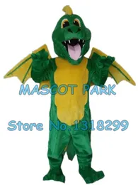 Costume della bambola della mascotte costume della mascotte del drago verde dinosauro dino formato adulto personalizzato personaggio dei cartoni animati cosply costume di carnevale 3218