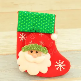 Świąteczny blask pończochy Święty Mikołaj Claus Bag Sock Snowman Snowman Sockings Chwytowe drzewo wiszące dekoracje skarpety dzieci