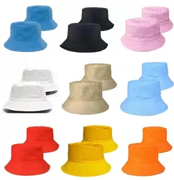 Unisex Bucket Hats 여자 여름 선 스크린 파나마 모자 남성 순수한 컬러 Sunbonnet Fedoras 야외 어부 모자 해변 캡 BD0042