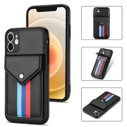 Card Pocket Wallet Leather Factions for iPhone 12 Pro Max Mini 11 XR XS Max 6G 7G Plus Credit ID Slot TPU Back Cover