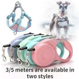 35M Nylon Retractable Dog Collar 35m for Small Medium Large Dog Cat Leashes Lead Dog Accessories Roulette Leash Dogs Supplies 220815