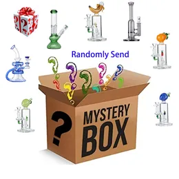 Mystery Box Different Hookahs With Bowl Unique Style Oil Dab Rigs Heady Glass Bongs Randomly Send Water Pipes Surprise Blind Box