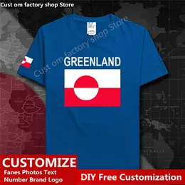 Grönland Greenlandic GRL Country T-Shirt Custom Jersey Fans DIY Name Nummer High Street Fashion Loose Casual T-Shirt 220616gx