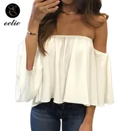 Besked Top Bluz Croche Moda Plus Storlek Vetement Femme 2022 Harajuku Dames Blus Kvinnor Kawaii Debardeur Off Shoulder Blusa Pastell Kvinnors Blous