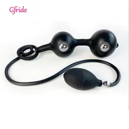 Anal inflável plug plug plug sexy fisting fisting vibrador expansor silicone enorme grande