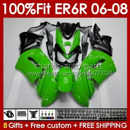 Kawasaki Green Stock Ninja 650R ER6 650 R ER 6 F 06-08ボディワーク139NO.4 650-R ER 6F 650R-ER6F ER-6F 2006 2007 2008 ER6F 06 07 08射出成形型フェアリングス