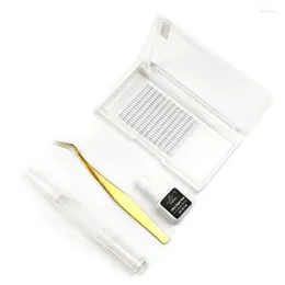 False Eyelashes Eyelash Extension Kit For Self Application Home Use DIY Lash Set Premade Lashes Sensitive Glue Remover TweezersFalse Harv22