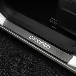 Car Stickers For Kia Picanto Accessories Auto Protector Styling Decal Carbon Fiber Anti Scratch Car Threshold Sticker 4Pcs