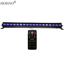 Hetaste lampor UV LED -väggbricka lampor 18/24 st 3W svart glödlampa med fjärrkontrollen Purpurfärgad jul