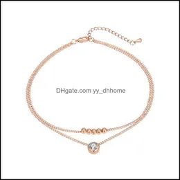 Anklets Jewelry Woman Charm Large Size Bracelets Anklet Chain Link - 22Cm 670 Q2 Drop Delivery 2021 Slcwo