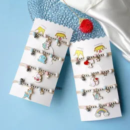 Charm Bracelets Alloy Cartoon Pendant Ceramic Beads Handle Made Children Gift #YXSL901 Pulseras Para VeranoCharm