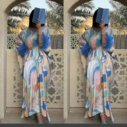 Ethnic Clothing 2022 Summer African Clothes Print Boubou Africaine Femme Robe Bazin Riche Africa Dress Dresses For Women